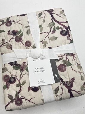 REJUVENATION Orchard Print Euro Sham 26" x 26" NWT 100% Cotton